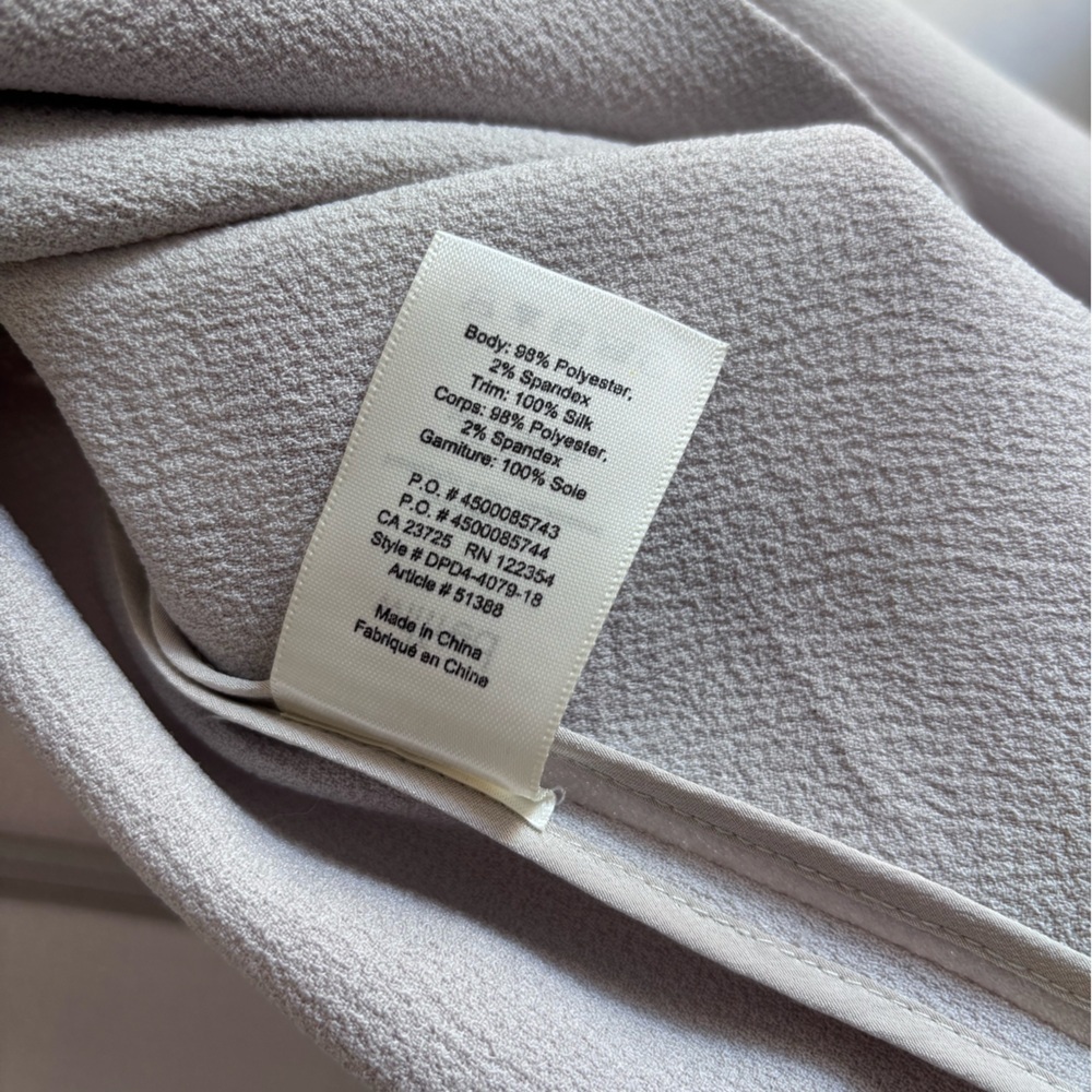Wilfred Aritzia Crete Light Grey Gray Taupe Crepe Chevalier North Blazer Jacket - Picture 10 of 14